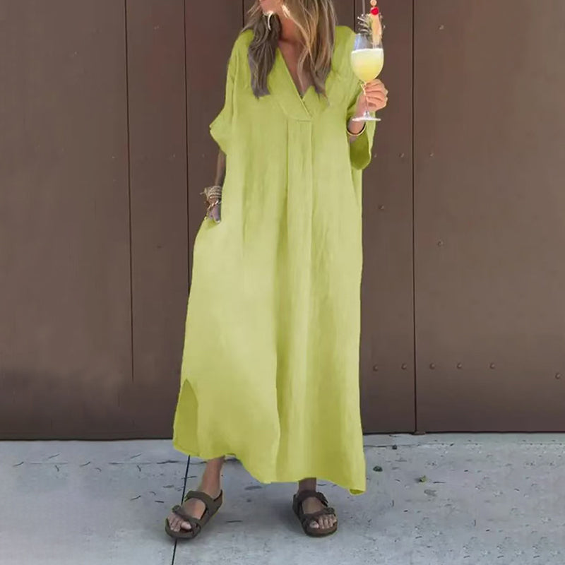 Arantxa | V-Neck Loose Fit Maxi Dress