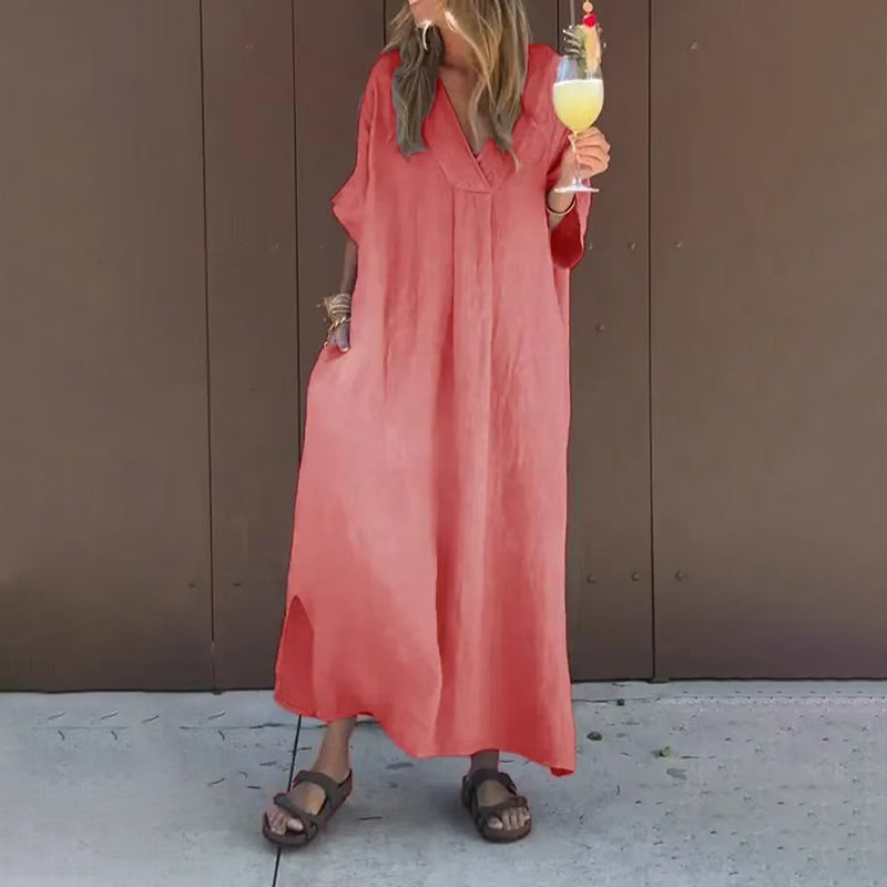 Arantxa | V-Neck Loose Fit Maxi Dress
