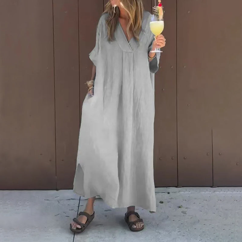 Arantxa | V-Neck Loose Fit Maxi Dress