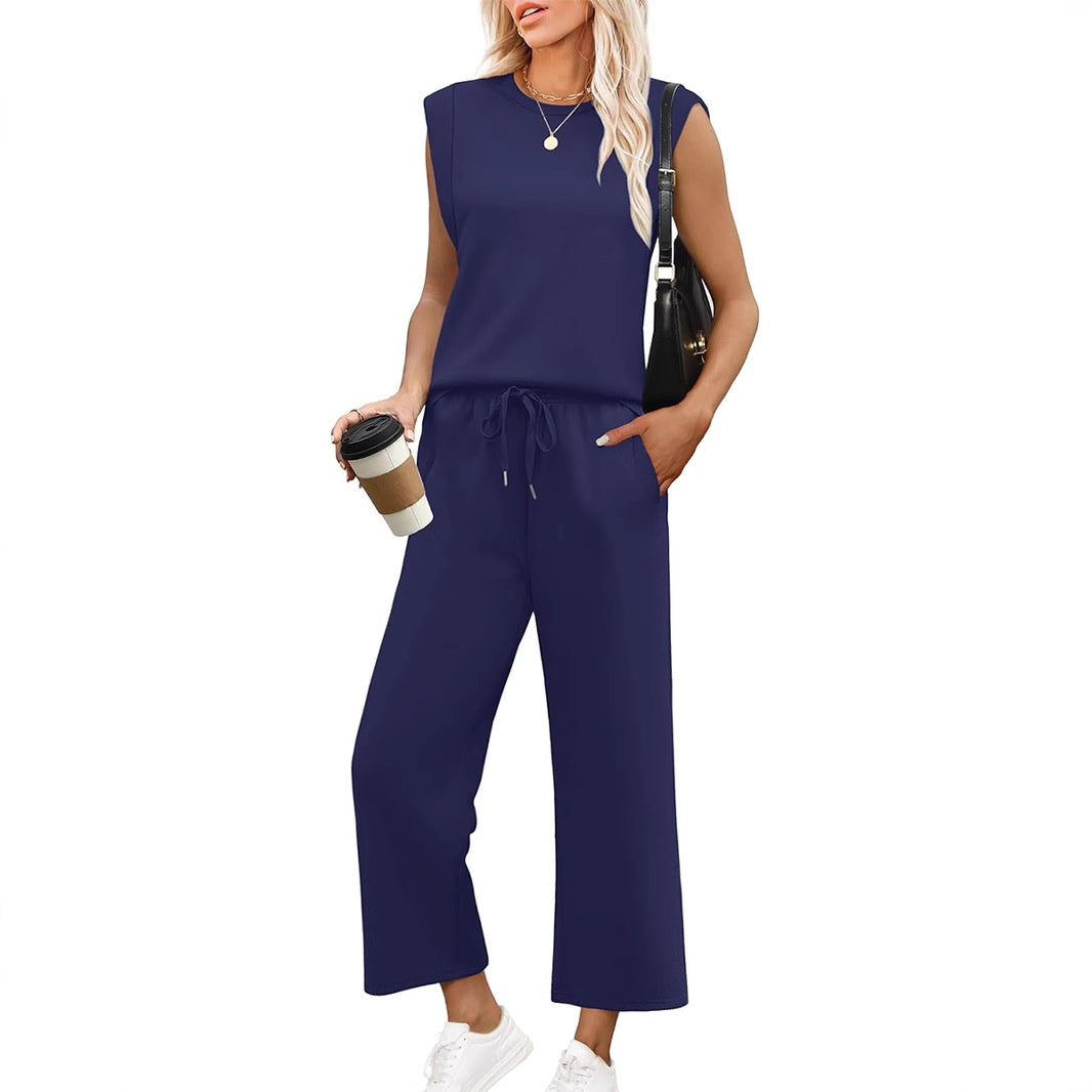 Odeta | Sleeveless Wide Leg Lounge Set
