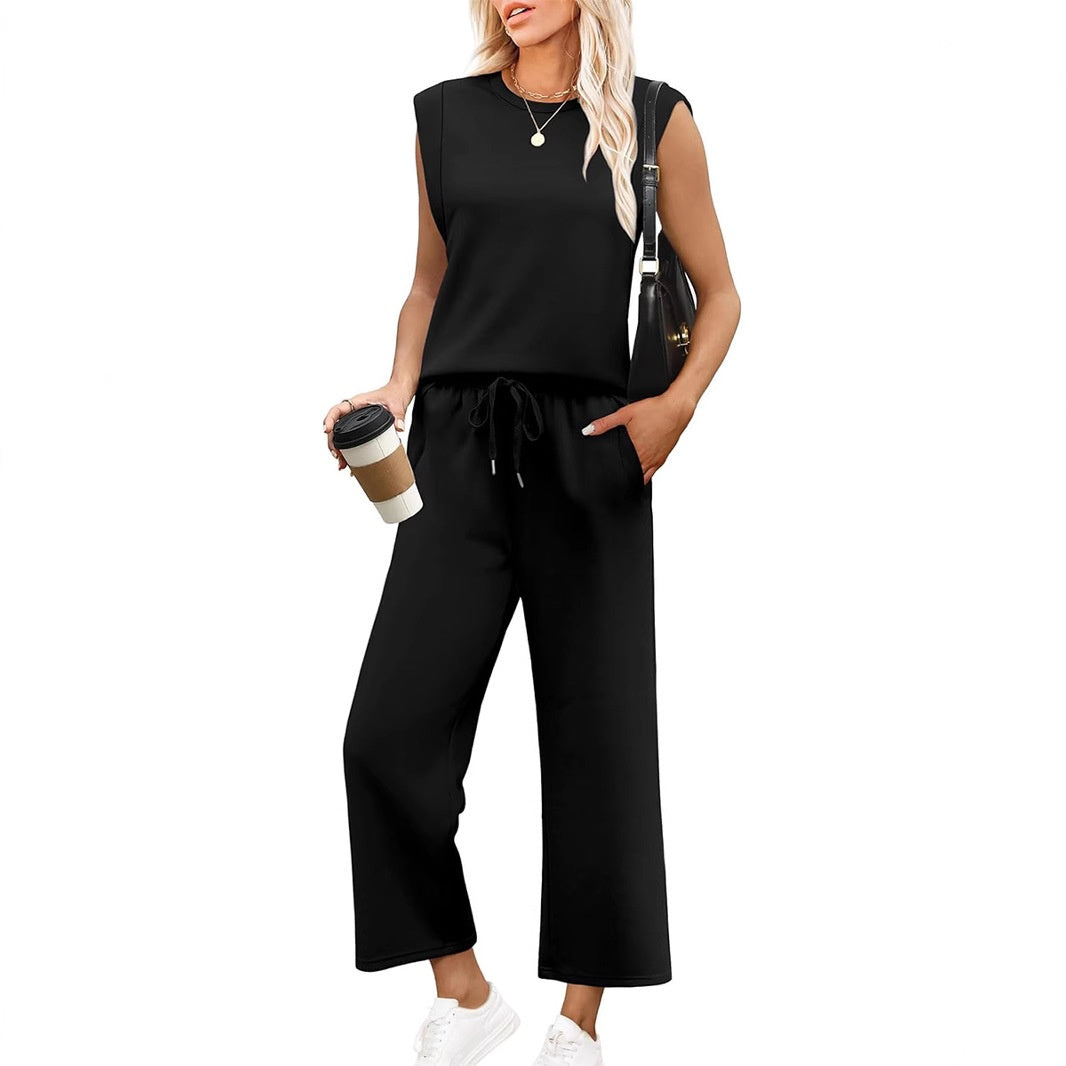 Odeta | Sleeveless Wide Leg Lounge Set