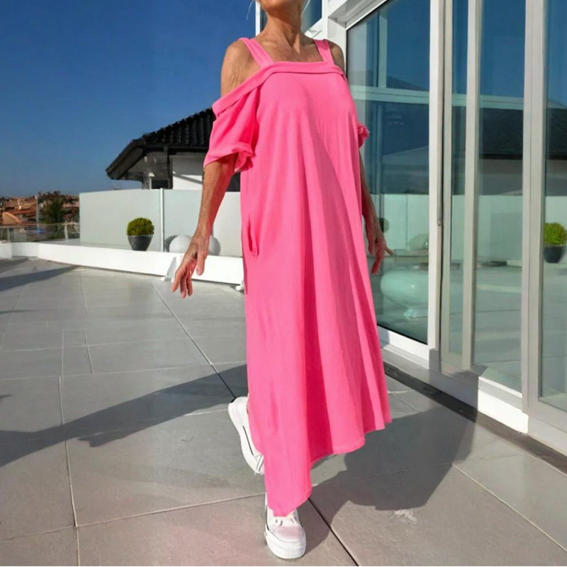 Mariyana | Off Shoulder Loose Fit Maxi Dress