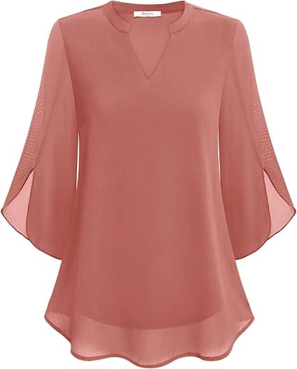 Styliani | Chiffon Split Sleeve Blouse