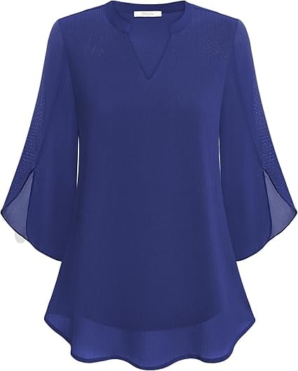 Styliani | Chiffon Split Sleeve Blouse
