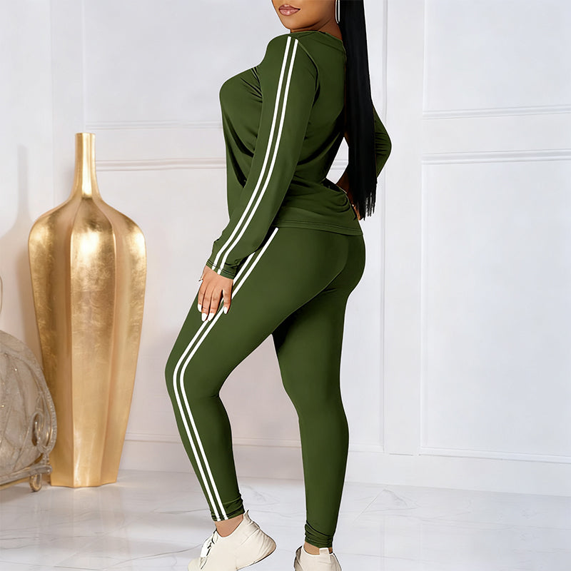 Shaked | Two-Piece Long-Sleeve Striped Tracksuit Set
