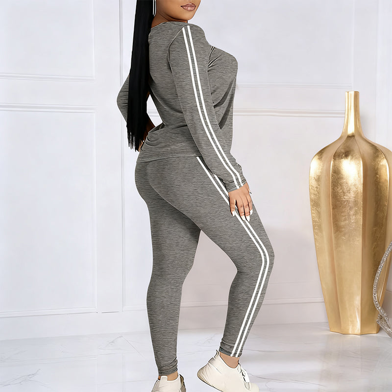 Shaked | Two-Piece Long-Sleeve Striped Tracksuit Set