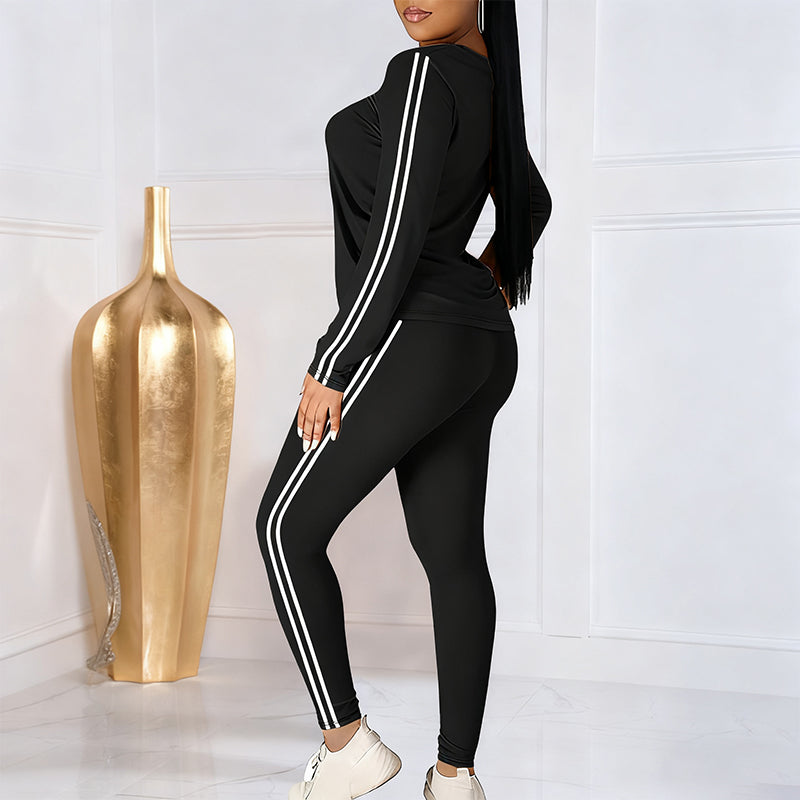 Shaked | Two-Piece Long-Sleeve Striped Tracksuit Set