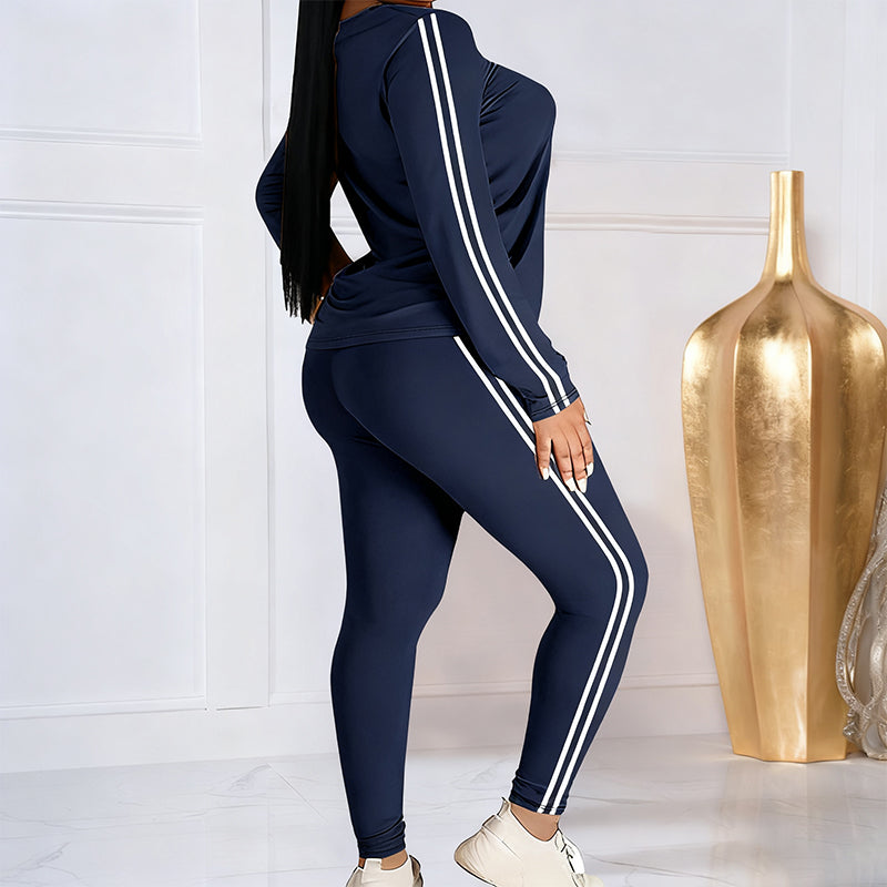 Shaked | Two-Piece Long-Sleeve Striped Tracksuit Set
