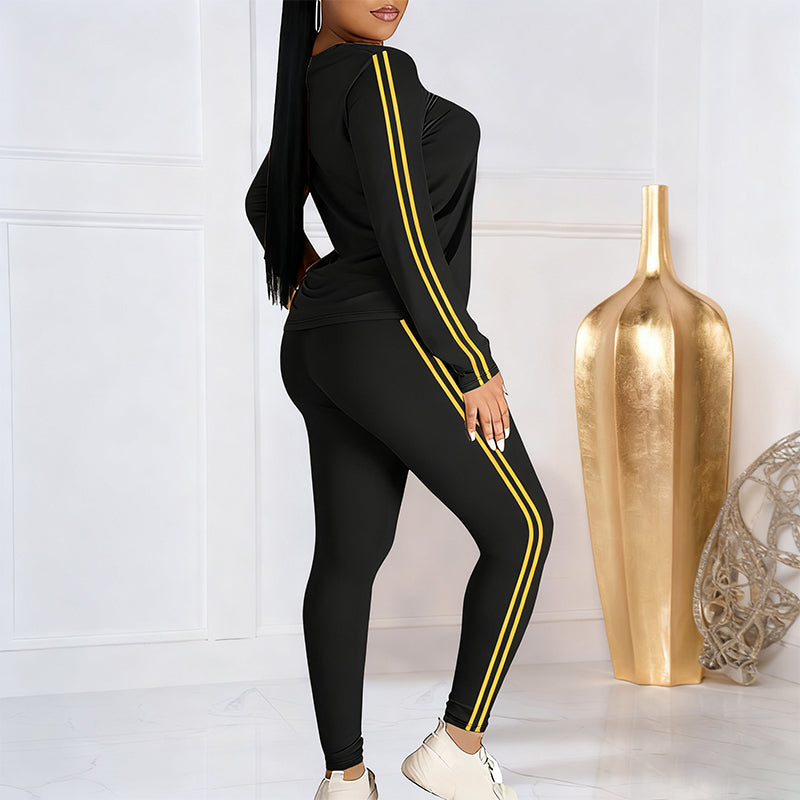 Shaked | Two-Piece Long-Sleeve Striped Tracksuit Set
