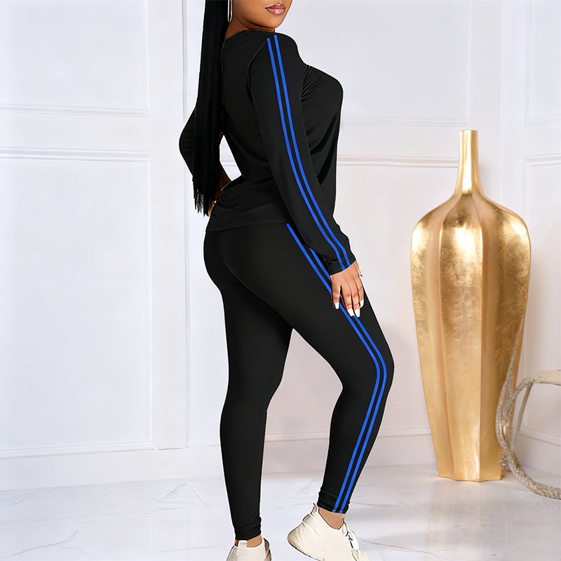 Shaked | Two-Piece Long-Sleeve Striped Tracksuit Set