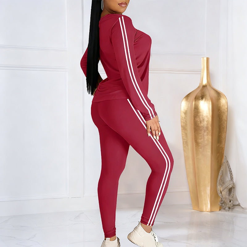 Shaked | Two-Piece Long-Sleeve Striped Tracksuit Set