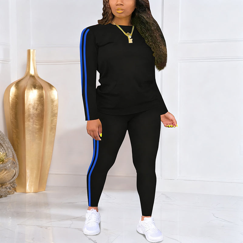 Shaked | Two-Piece Long-Sleeve Striped Tracksuit Set