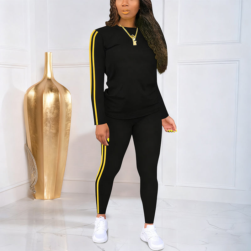 Shaked | Two-Piece Long-Sleeve Striped Tracksuit Set