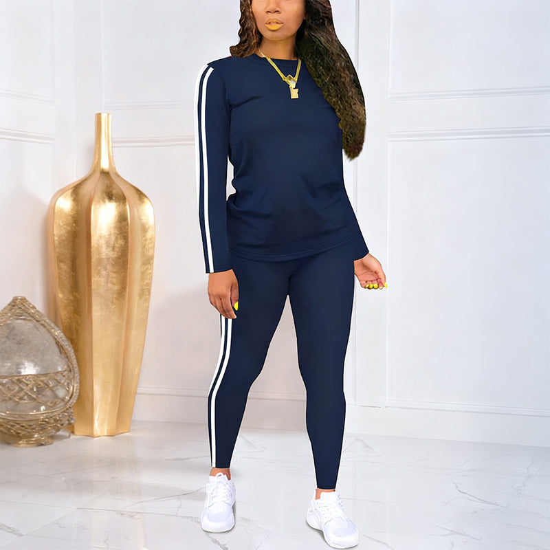 Shaked | Two-Piece Long-Sleeve Striped Tracksuit Set