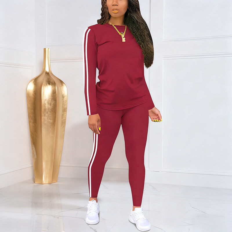 Shaked | Two-Piece Long-Sleeve Striped Tracksuit Set