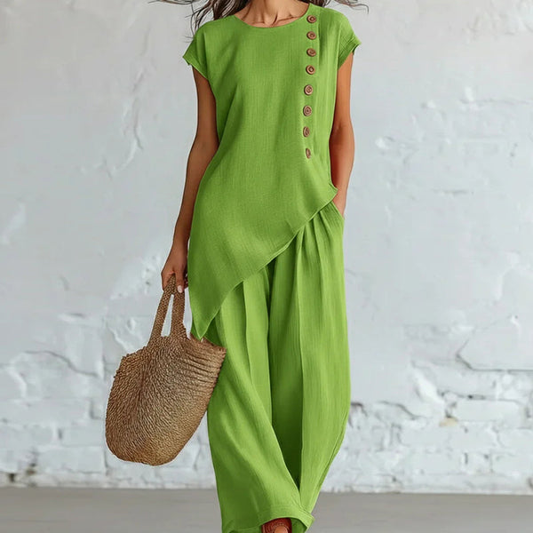 Maiara | Two Piece Button Detail Set