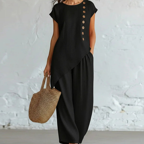 Maiara | Two Piece Button Detail Set