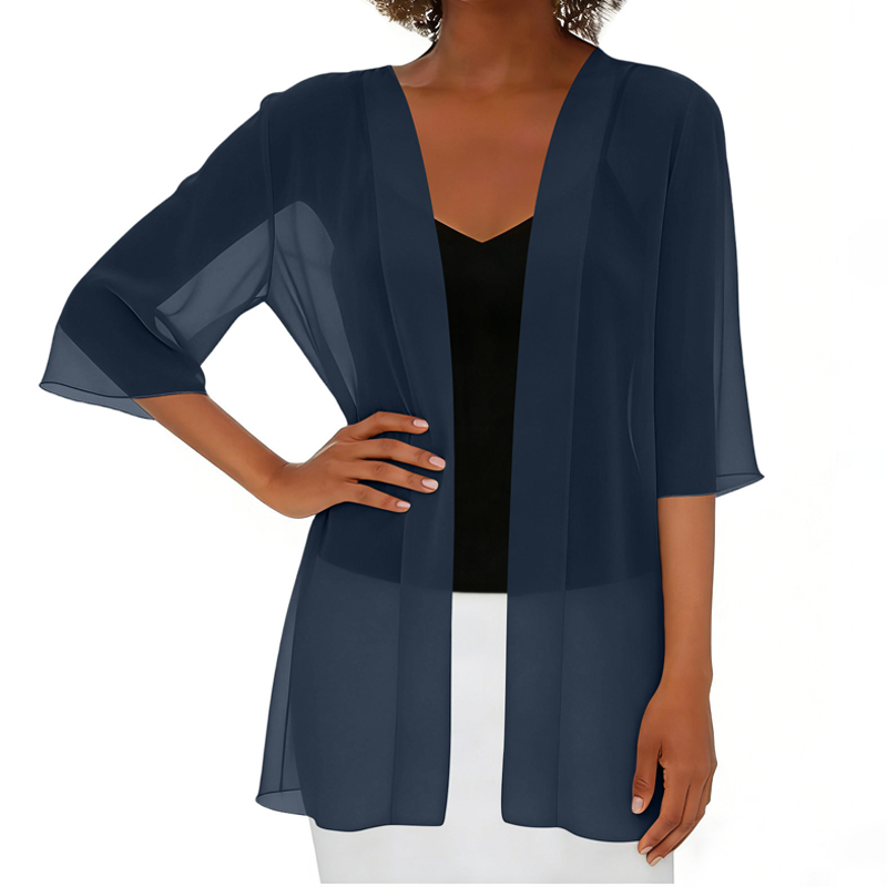 Paolaa | Sheer Open Front Lightweight Cardigan