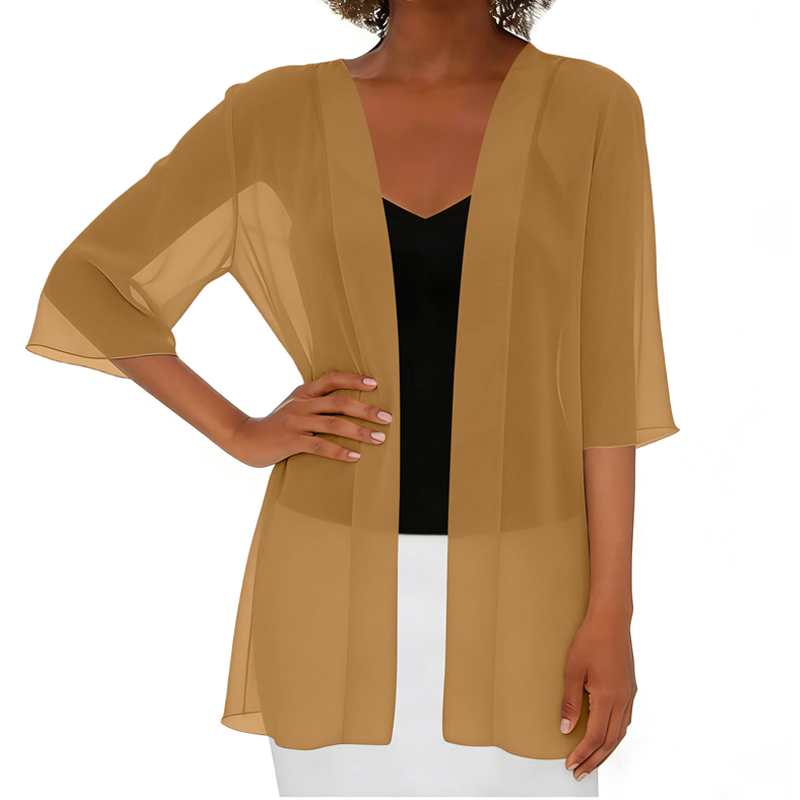 Paolaa | Sheer Open Front Lightweight Cardigan