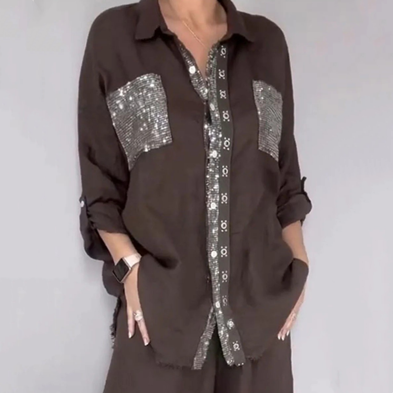 Lizy | Blouse and Wide Leg Trouser Set