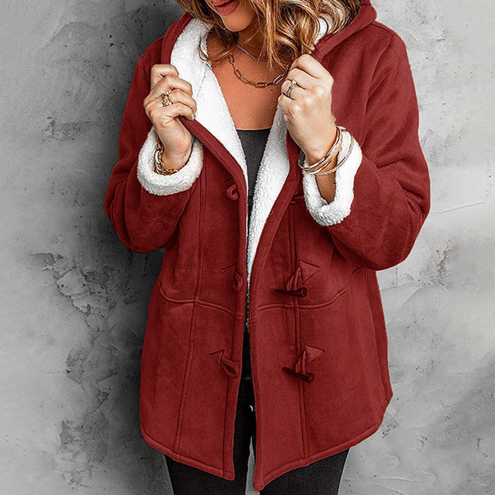 Gisisea | Faux Suede Hooded Coat in Multiple Colors