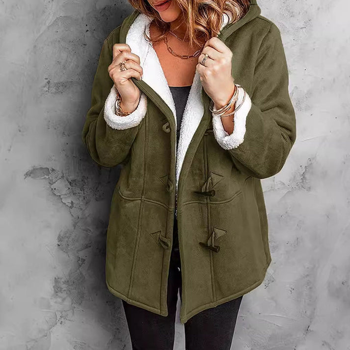 Gisisea | Faux Suede Hooded Coat in Multiple Colors