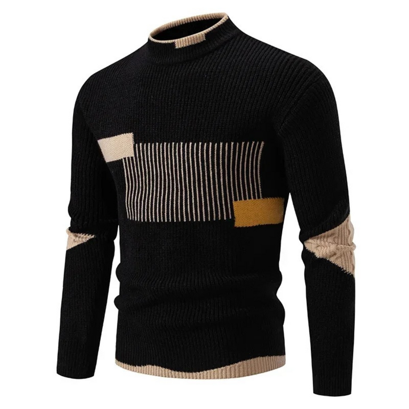 Zohir | Mock Neck Long Sleeve Ribbed Sweater