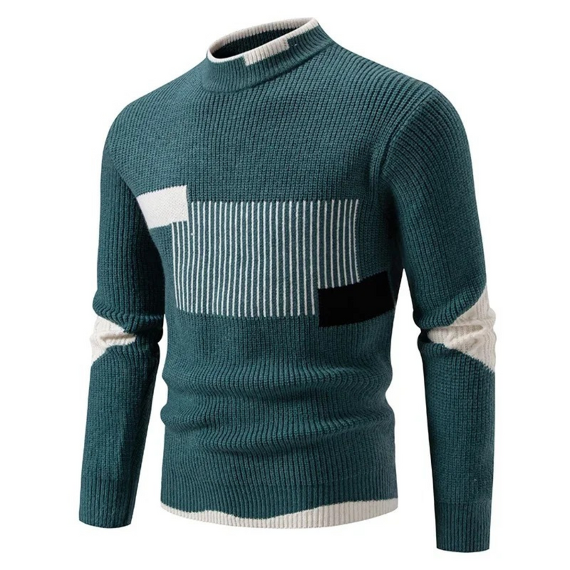 Zohir | Mock Neck Long Sleeve Ribbed Sweater