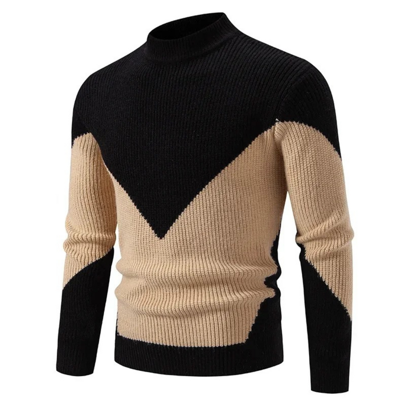 Zohir | Mock Neck Long Sleeve Ribbed Sweater