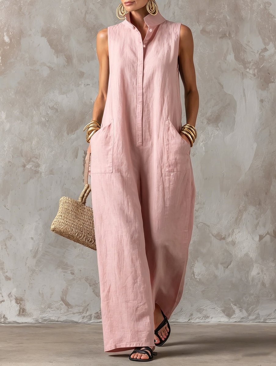 Salla | Sleeveless Jumpsuit with Wide Legs and Pockets