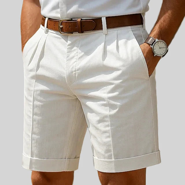 Lucca | Pleated Cuffed Tailored Fit Shorts