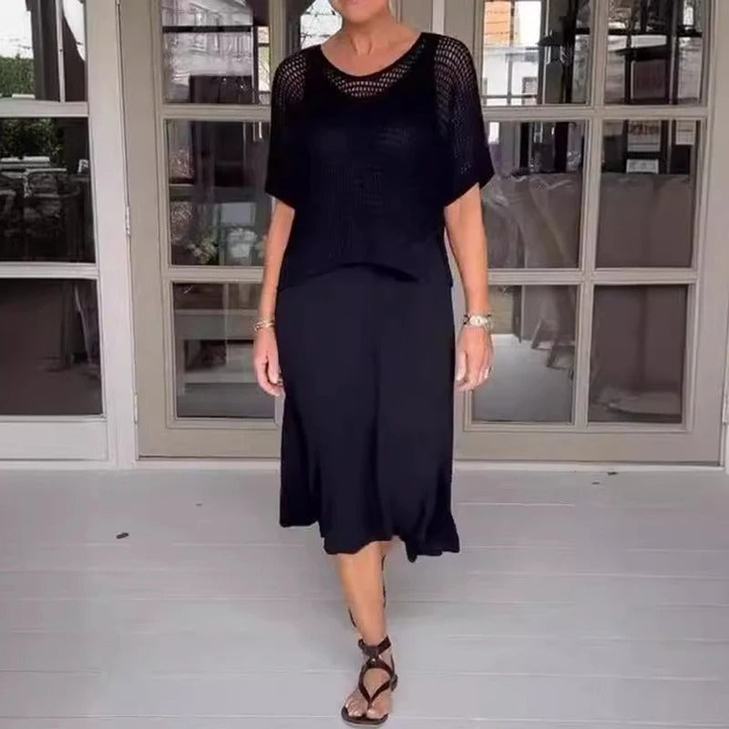Wenky | Two Piece Knit Midi Dress