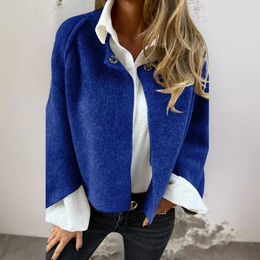 Henrike | Round Neck Long Sleeve Short Coat