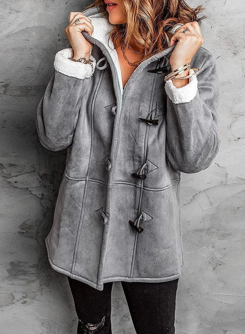 Oriaeaosa | Sherpa-Lined Hooded Coat with Toggle Closure