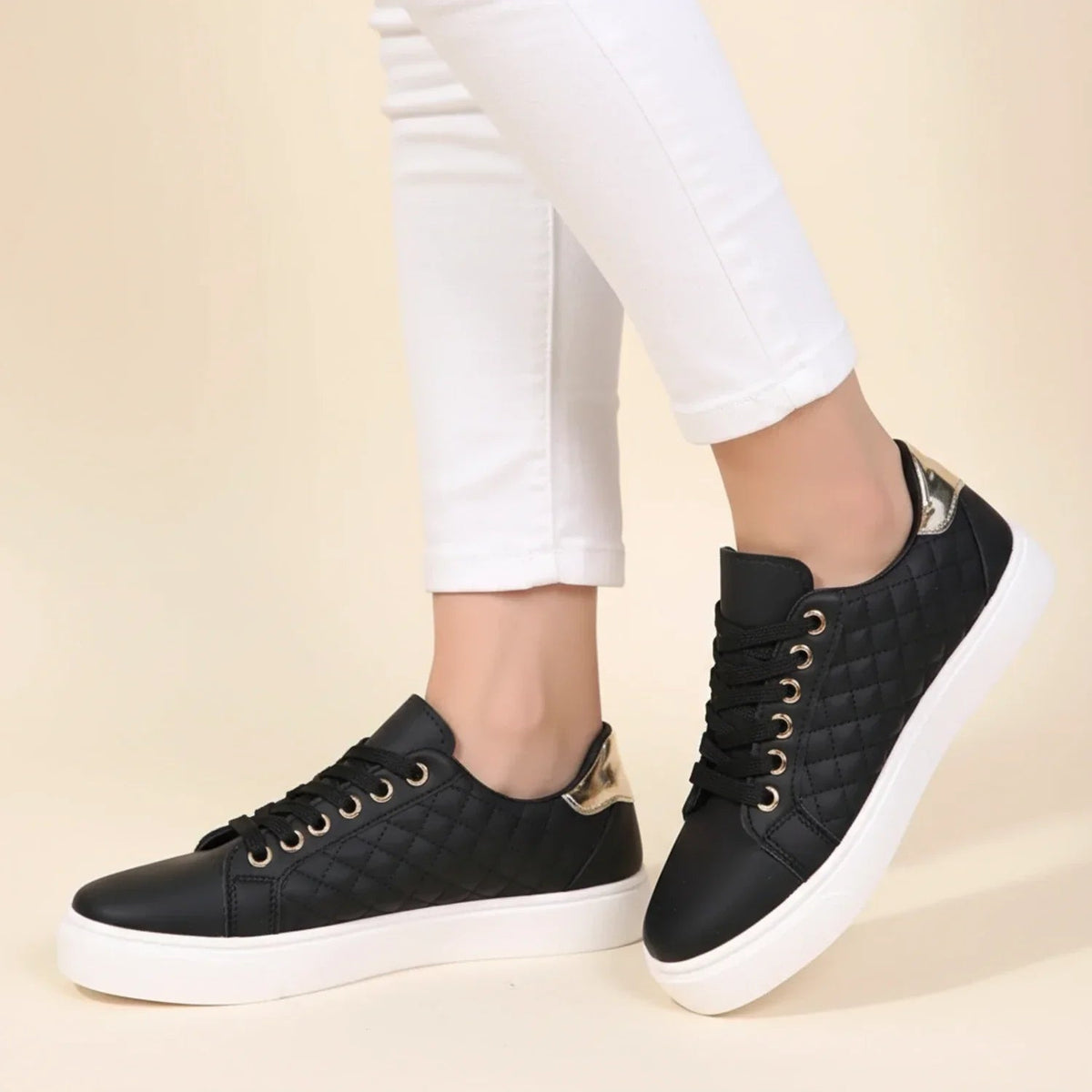 Tilley | Sneakers With Quilted Panels and Contrast Soles