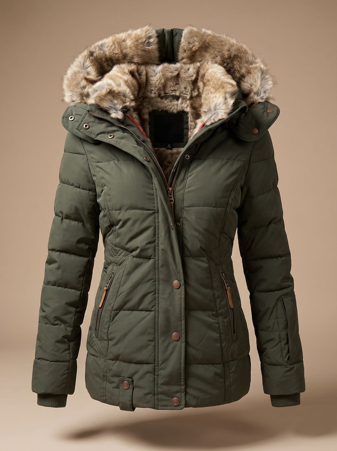 Voltflow | Quilted Faux Fur Hooded Coat