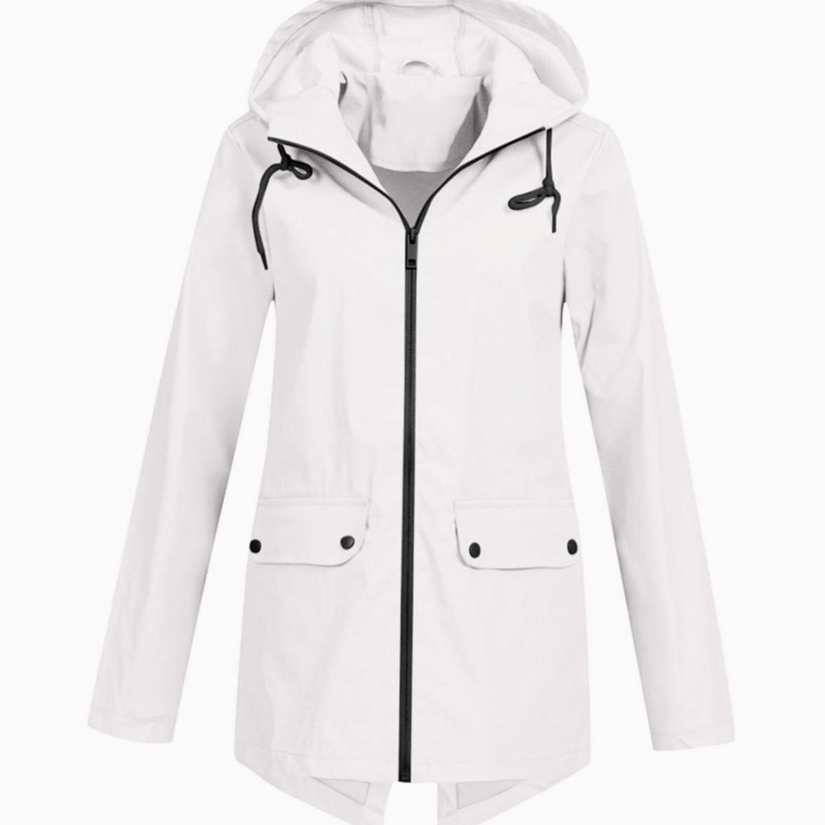 Ashleigh | Jacket With Drawstring Hood and Flap Pockets