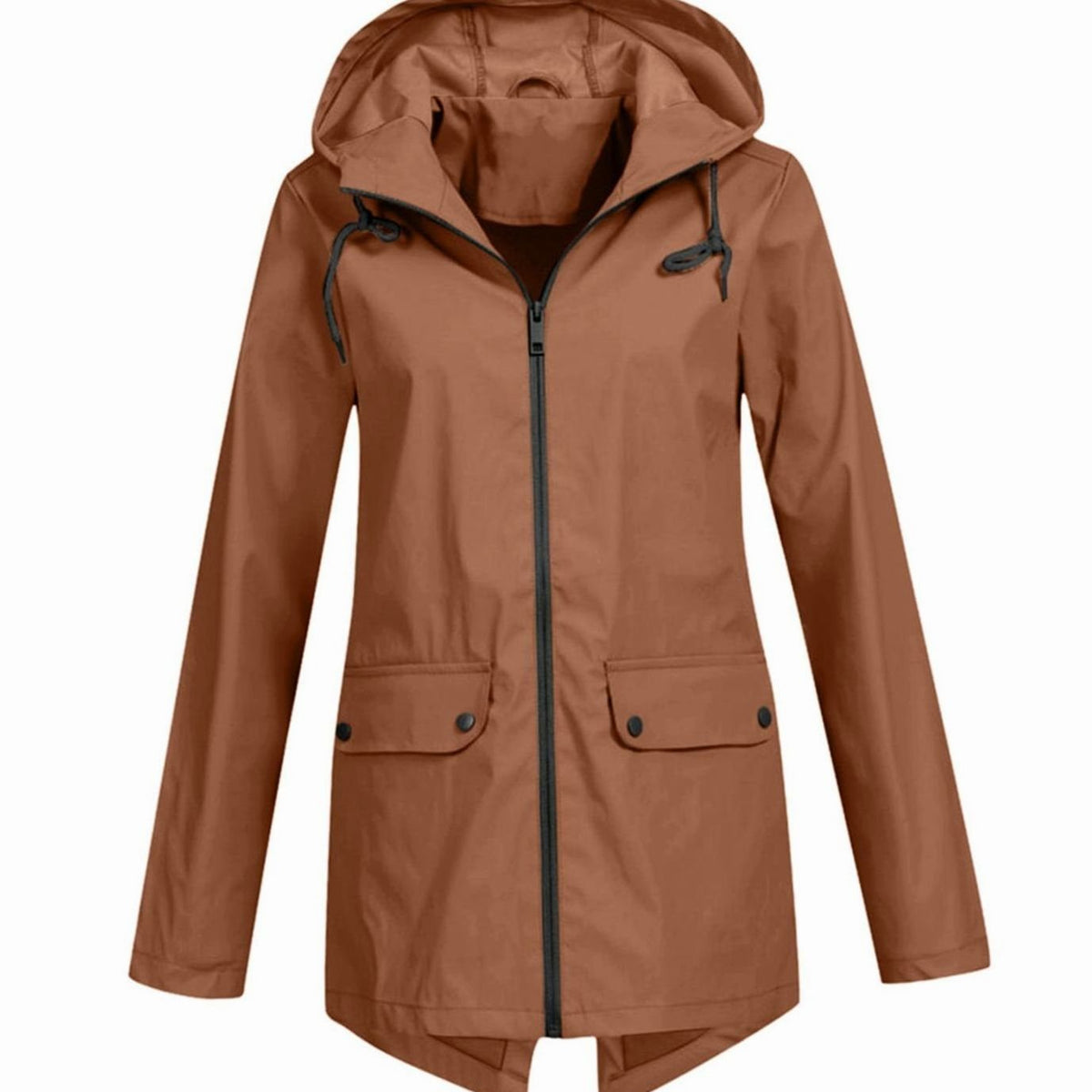 Ashleigh | Jacket With Drawstring Hood and Flap Pockets