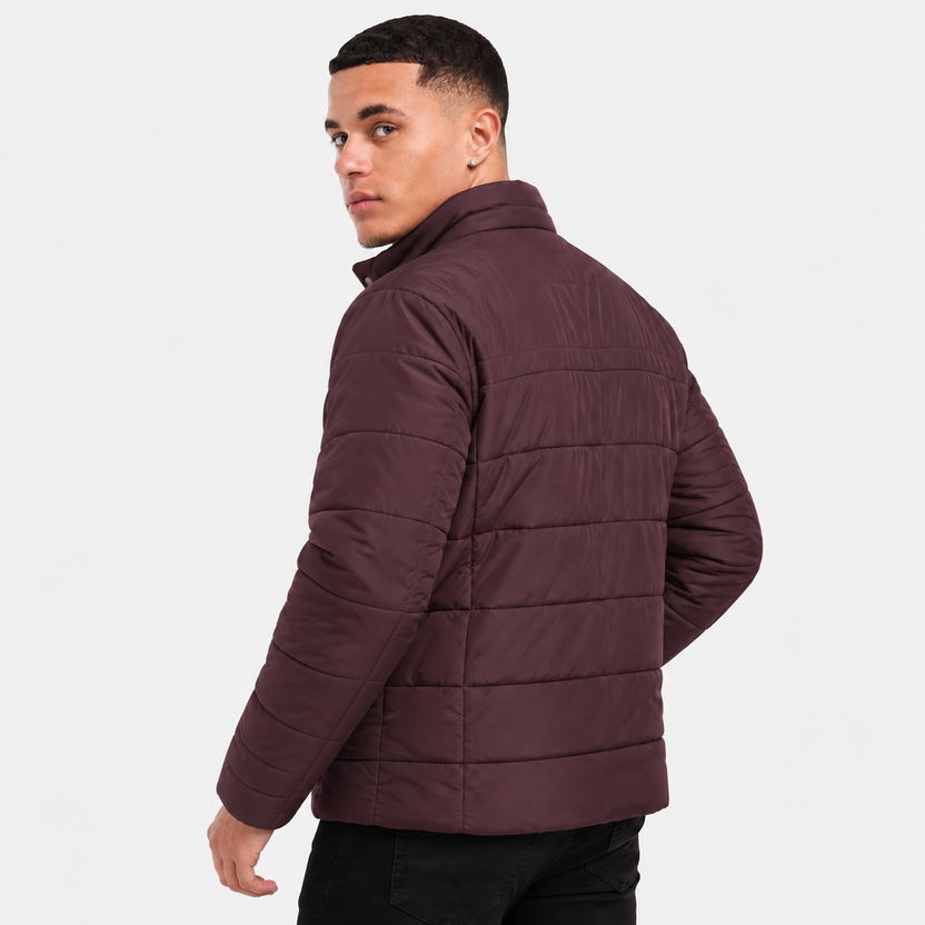 Duncan | Jacket With Horizontal Quilting and Stand Collar