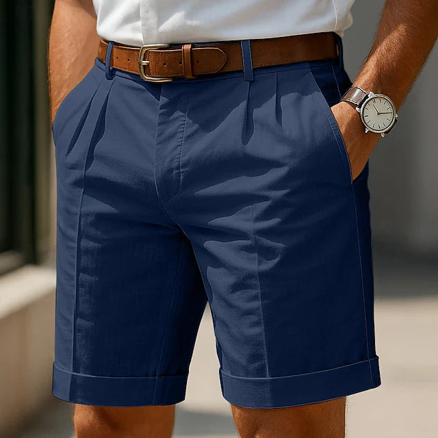 Lucca | Pleated Cuffed Tailored Fit Shorts