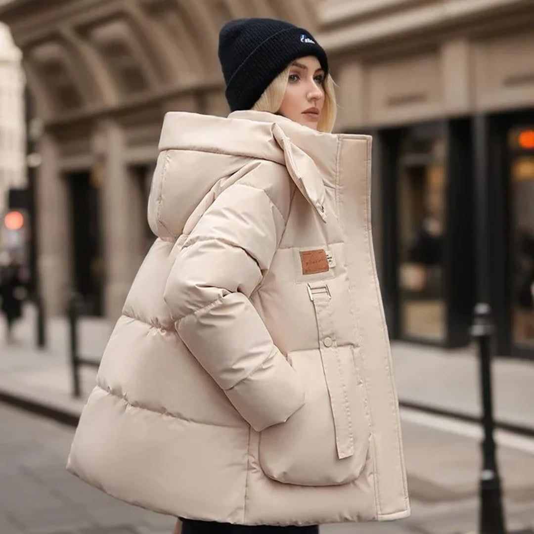 Lorena | Puffer Jacket With Hood and Large Pockets