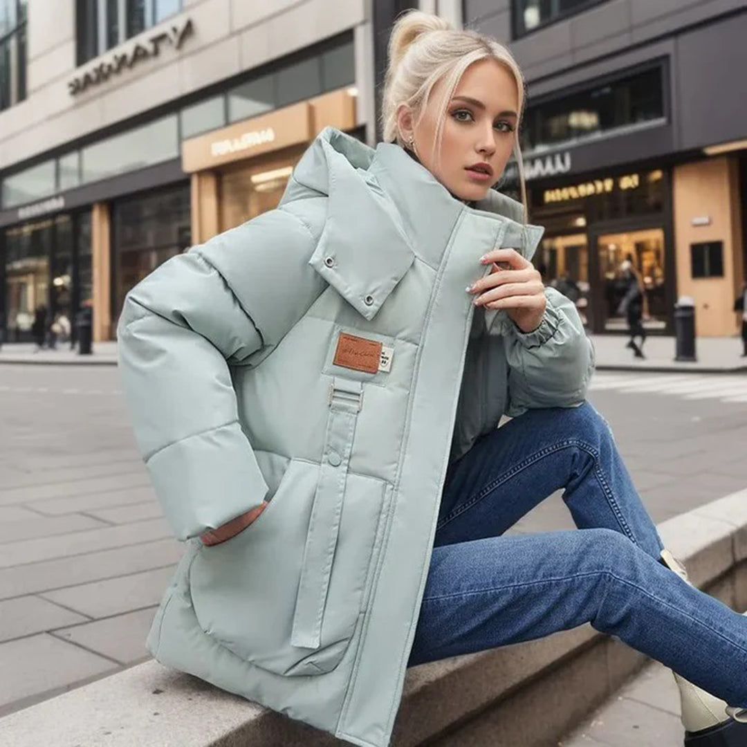 Lorena | Puffer Jacket With Hood and Large Pockets